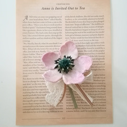 染め布花＊くすみピンク・アネモネのコサージュ 8枚目の画像