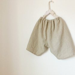 《子供服ワイドショートパンツ》｜110〜150cm｜ナチュラルカラー 8枚目の画像