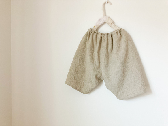 《子供服ワイドショートパンツ》｜110〜150cm｜ナチュラルカラー 8枚目の画像