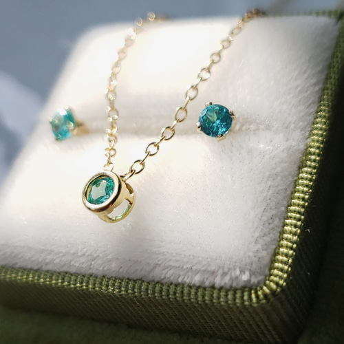 40％OFF 奇跡の輝き 小さなベゼルネックレスセット 3mm 14Kgf
