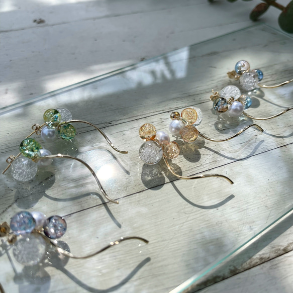 シュワシュワ ソーダ  ピアス/イヤリング  サージカルステンレス 8枚目の画像