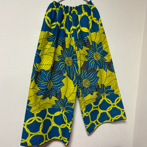 African Fabric Pants アフリカ布のワイドパンツ（アフリカン ワイド 