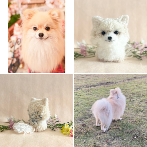 うちの子ポンポンチャーム（おすわり小） ポメラニアン シーズー  