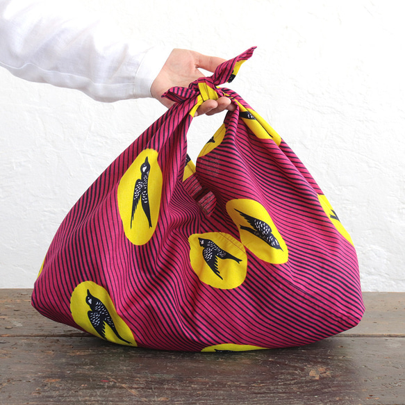 alin Azuma bag M 50cm basket bag African batik Azuma bag with gu 第3張的照片