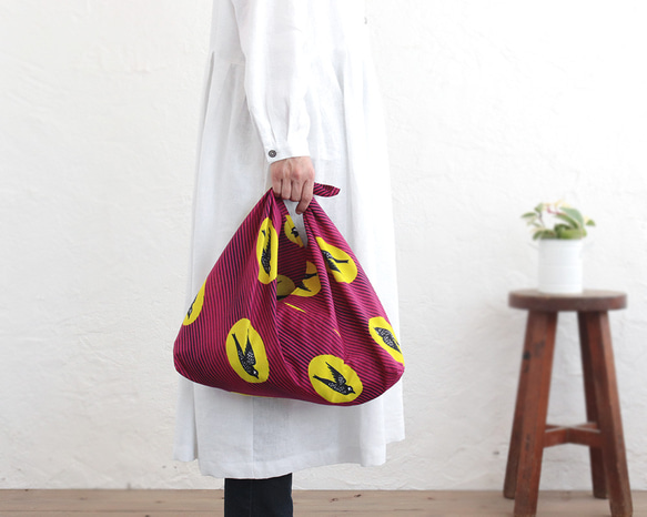 alin Azuma bag M 50cm basket bag African batik Azuma bag with gu 第1張的照片