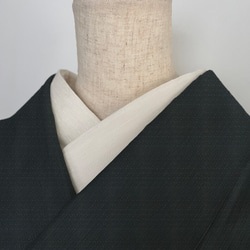 半衿 野蚕の様な節紬 生成り 半襟 コットンシルク 綿絹 洗える きなり 4枚目の画像