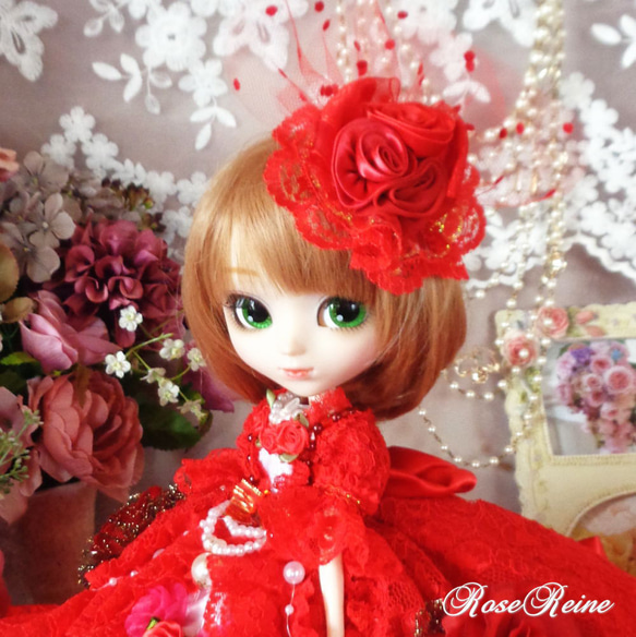 ベルサイユの薔薇 ローズレッドの魅惑 アンティークフリルドールドレス豪華4点セット 16枚目の画像