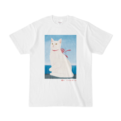 猫心Tシャツ「希望」／ホワイト／受注生産 2枚目の画像