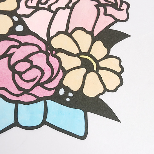 ‼️‼️切り絵　貼り絵　和紙　花の絵 シルバー額縁付き 楽天市場】和紙ちぎり絵キット・ミニ壁掛け「藤」 : 布がたり