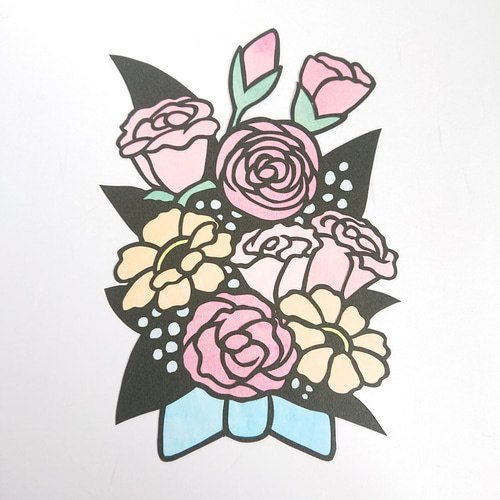 ‼️‼️切り絵　貼り絵　和紙　花の絵 シルバー額縁付き ちぎり絵 和紙のおすすめ人気商品一覧 通販 - Yahoo!ショッピング