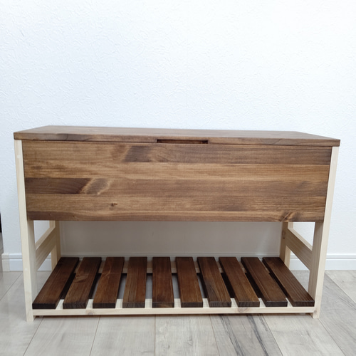 ウッドデッキ風 収納ボックス 棚・シェルフ・ラック OC Handmade 通販