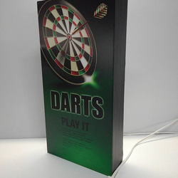 【Lサイズ】ダーツ BAR ゲーム DARTS プレイヤー サイン ランプ 看板 置物 雑貨 ライトBOX 電飾看板 4枚目の画像