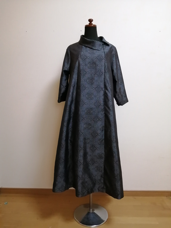 SOLD 着物リメイク ワンピース 大島紬 ワンピース さらあお 通販 SOLD 着物リメイク ワンピース 大島紬 ワンピース さらあお 通販