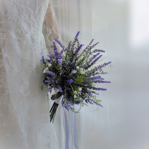 ラベンダー の ブライダルブーケ ns845 アーティフィシャル