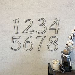 立体数字　ワイヤークラフト　誕生日　飾り　数字　年齢　シンプル　レターバナー 2枚目の画像