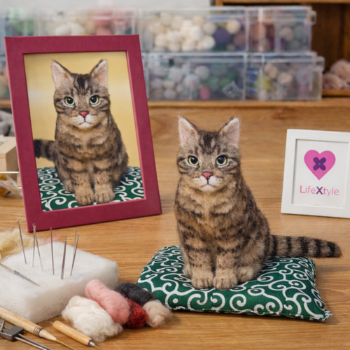 羊毛フェルト 猫 ぬいぐるみ オーダーメイド｜愛猫 そっくり再現 羊毛