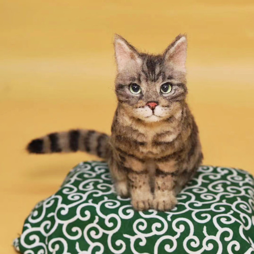 受注商品mia♪ sサイズ キジトラ ふわふわ 子猫 猫 羊毛フェルト 受注商品mia♪ sサイズ キジトラ ふわふわ 子猫 猫 羊毛フェルト