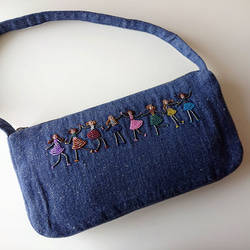 *paris*ビーズ刺繍 シルク ミニハンドバッグ ジャマンピエッシュJamin puech ビーズ刺繍ハンドバッグ