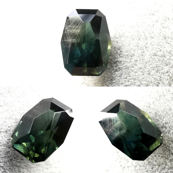 ★希少 レア 天然石★ 天然グリーンサファイア（日独ソ付）0.68ct/21nov30i 5枚目の画像