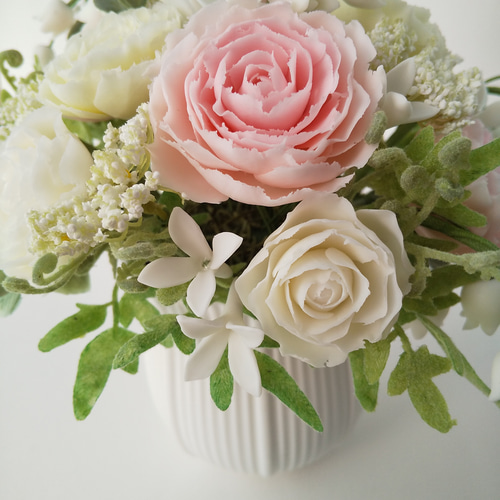 ハンドメイド／薔薇雑貨／リース／クレイフラワー／フラワーアレンジメント／粘土 専用／薔薇雑貨／リース／クレイフラワーアレンジメント
