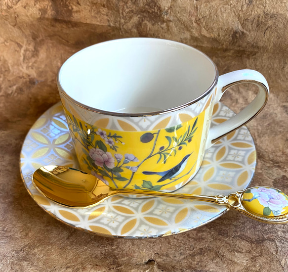 シノワズリのカップ＆ソーサー・イエロー ティーカップ Renon 通販