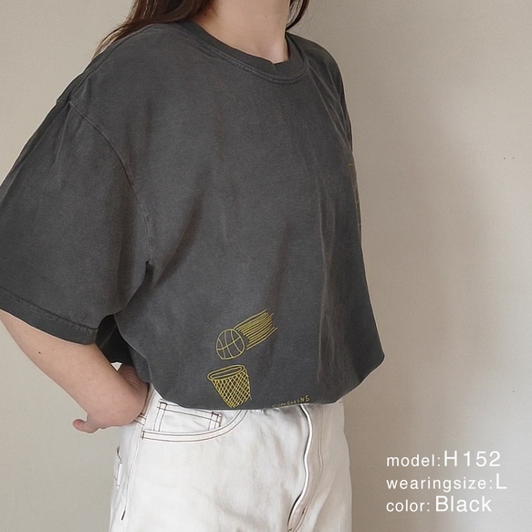 らくがき 半袖 Tシャツ 黒 S,M,L  綿100％   大人服 ユニセックス ヴィンテージライク　夏 4枚目の画像
