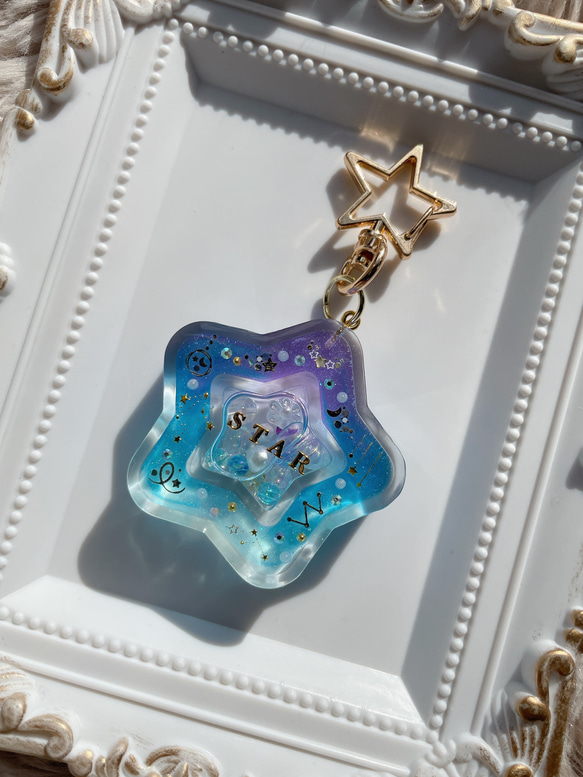 星 】STAR シェイカーレジン キーホルダー その他アクセサリー