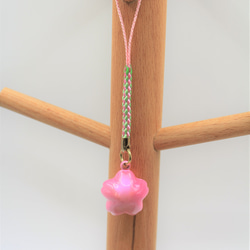 【New】シャララーン水琴鈴ストラップ　グラデーション桜　ピンク系 2枚目の画像