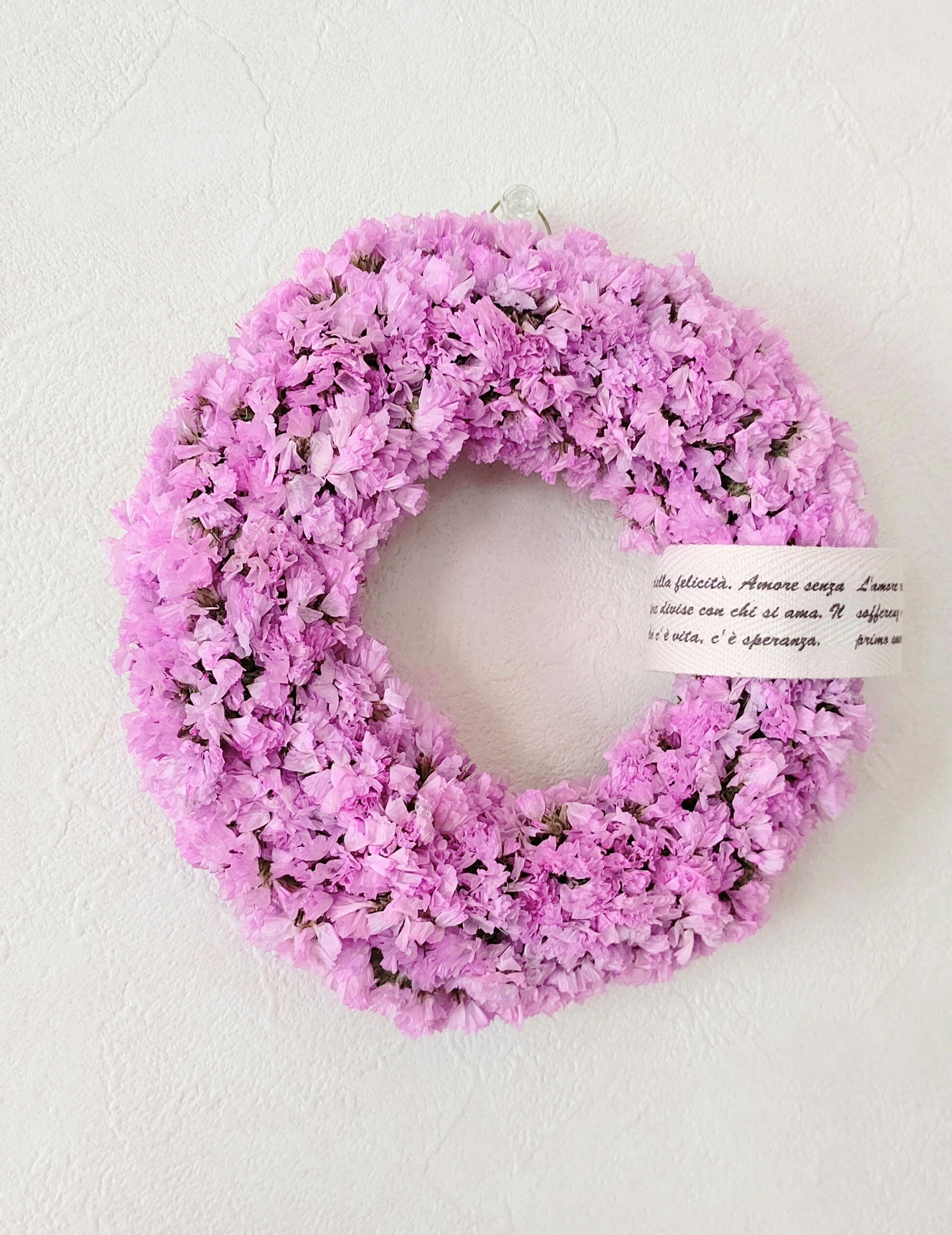 1.スターチス丸リース スターチス・アイスブルーのリース | iichi 日々の暮らしを心地よく