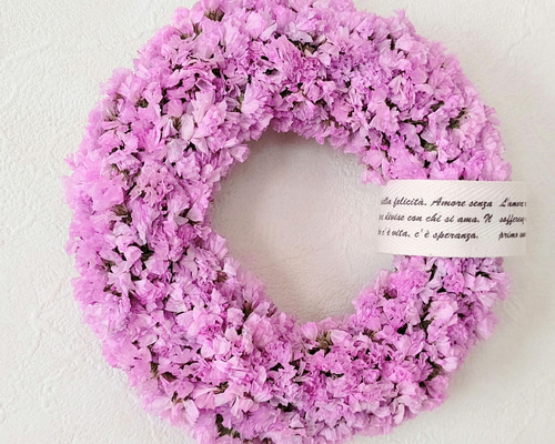 1.スターチスまん丸リース 1.スターチスまん丸リース