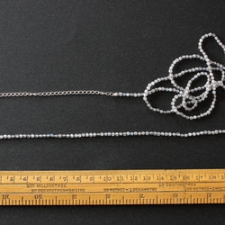 No. 161 キューブカットのラブラドライトのネックレス（100cm） 6枚目の画像