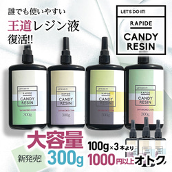 【送料無料！】 キャンディレジン大容量 300g LEDレジン液  ap013423 15枚目の画像