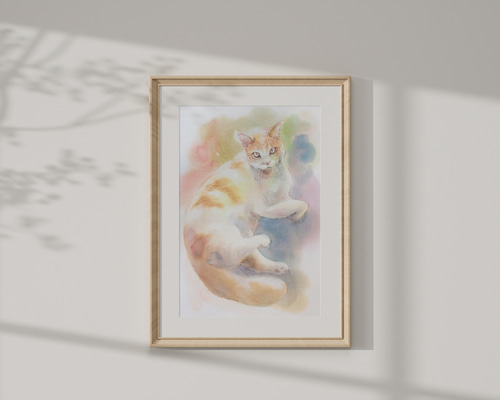 絵画 猫 絵 水彩 ねこ 猫の絵 イラスト cat art watercolor 猫の水彩画 | cat watercolor Generative AIのイラスト素材