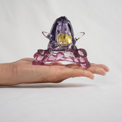 ガラスの兜(金箔)/五月人形/深紫×菖蒲色 7枚目の画像
