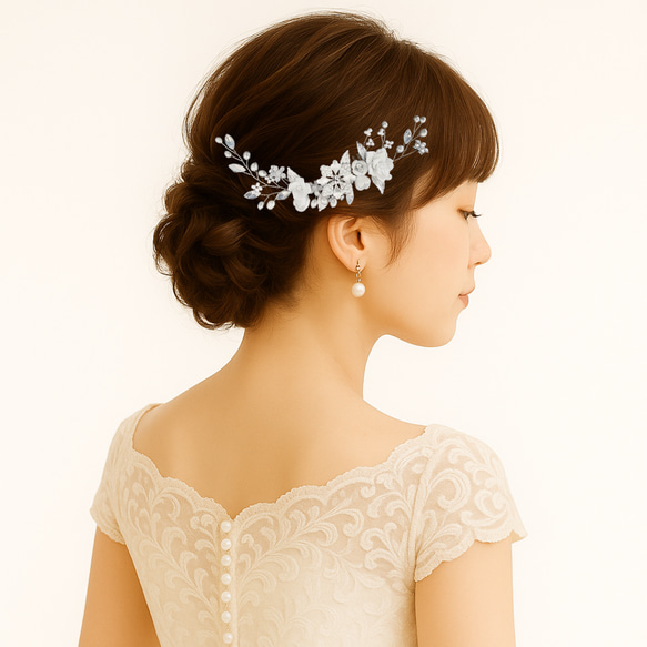 本当に信頼出来る店 H-42】ブライダル ヘッドドレス ウェディング ヘアアクセサリー ヘアアクセサリー