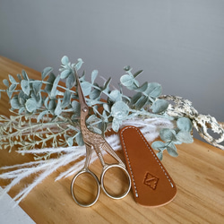 クラフトシザー《鶴・うさぎ》 革製シザーケースセット プチプレゼント