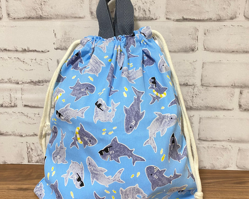 体操服入れ｜サメ｜お着替え入れ｜手提げ鞄｜入園入学｜体操服袋｜お