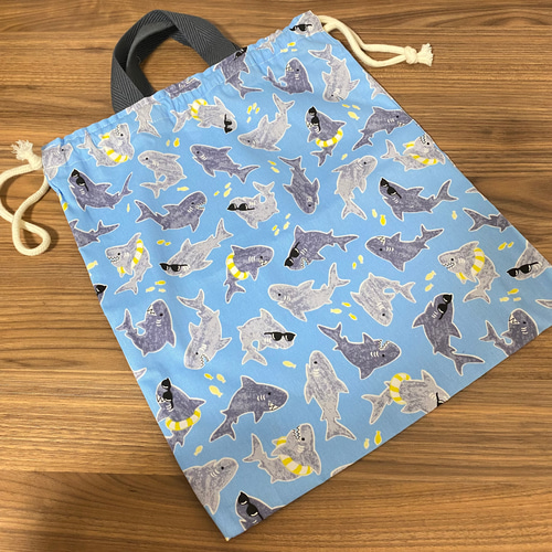 体操服入れ｜サメ｜お着替え入れ｜手提げ鞄｜入園入学｜体操服袋｜お