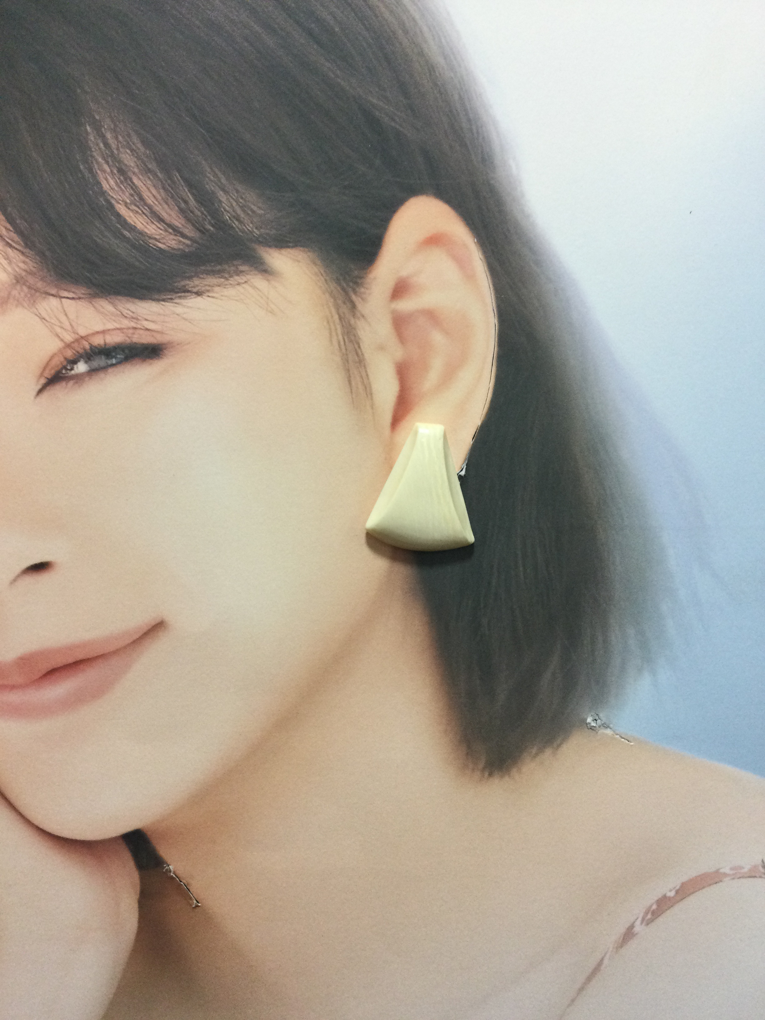 ☆本象牙イヤリング（サージカルステンレス使用）A-32 ※