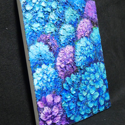 油絵 絵画【青い紫陽花】 6枚目の画像