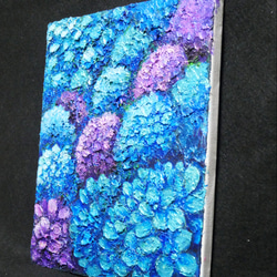 油絵 絵画【青い紫陽花】 5枚目の画像