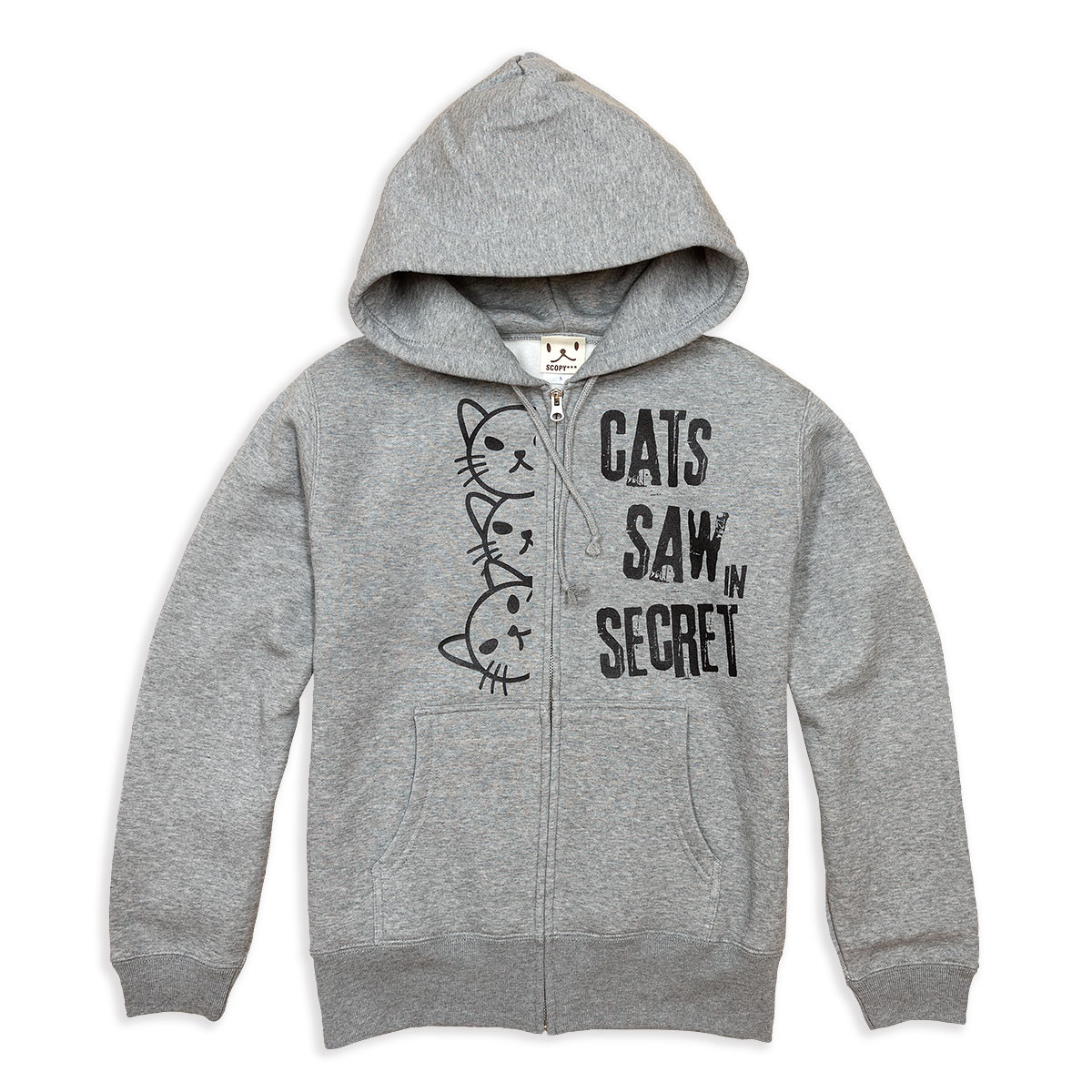 SCOPYパーカー「WATCHCAT」 グレー