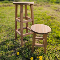 ウッドスツール（LOW）　インテリア雑貨　観葉植物　椅子雑貨　小物置き　お洒落ガーデニング　 1枚目の画像