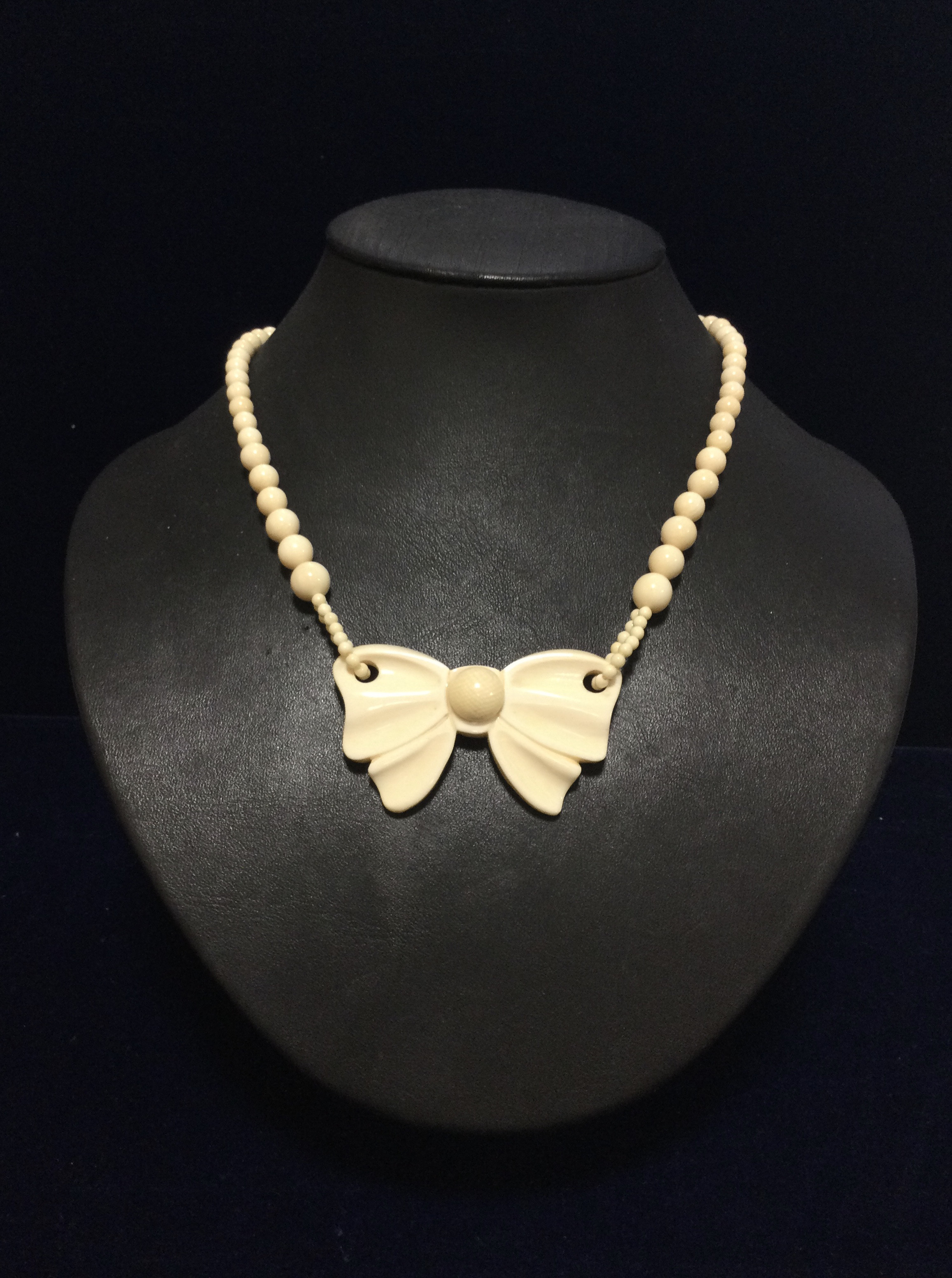 ☆本象牙ネックレス（リボン）A-68 ※