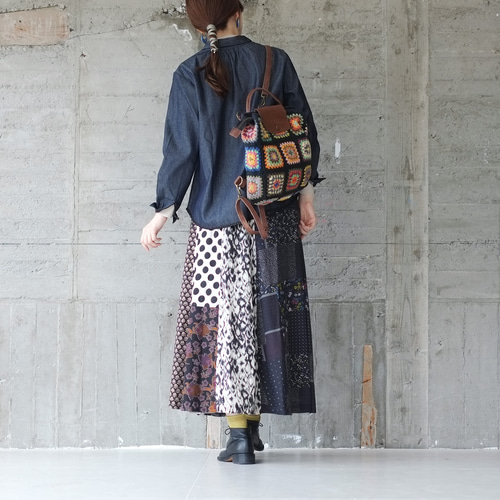 ハンドバッグやショルダーにも！3wayフラワークロシェリュック（23s-09