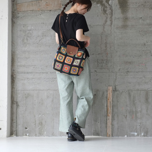 ハンドバッグやショルダーにも！3wayフラワークロシェリュック（23s-09