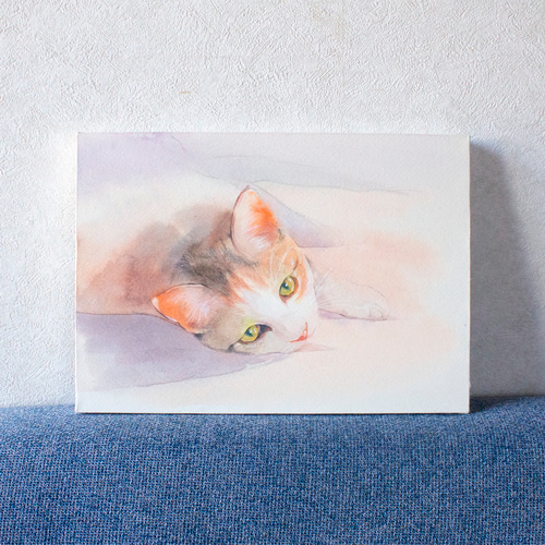 ねこ③_水彩原画_イラスト イラスト n.akabae 通販 15709816