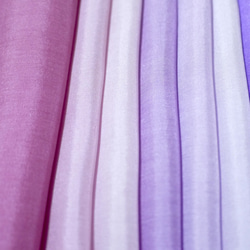 (N-01)純絲衣身襯(和服襯)手染衣身襯12件套紫紫色漸變海裾工藝布 第3張的照片