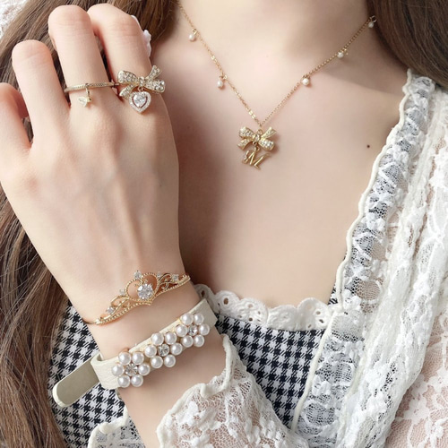 エミリーティアラブレスレット/PinkGold 王冠モチーフ 推し活 推しごと