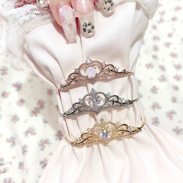 エミリーティアラブレスレット/PinkGold 王冠モチーフ 推し活 推しごと